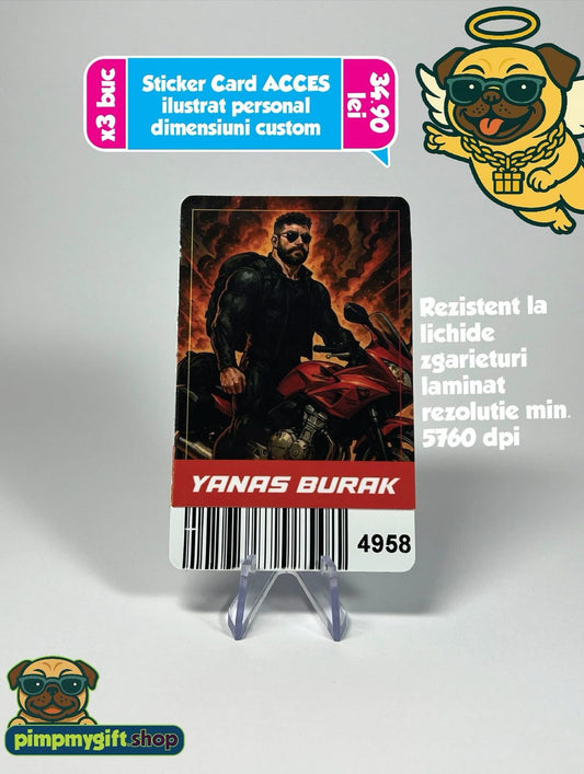 Set 3x Sticker Card Acces